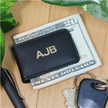 Personalized Leather Folding Money Clips