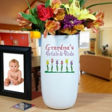 Personalized Petals and Buds Ceramic Vase