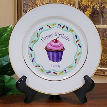 Personalized Ceramic Birthday Girl Plates