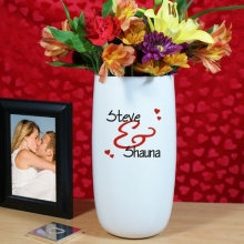 Personalized Love Couples Ceramic Vase