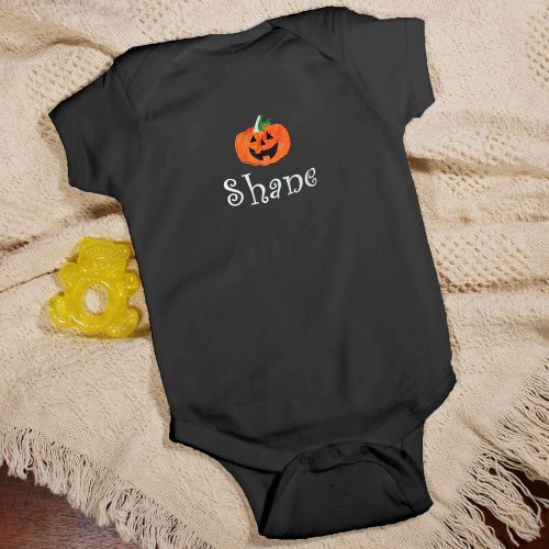 Pumpkin Personalized Halloween Infant Onesies
