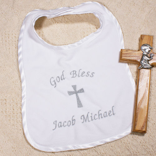 Embroidered Christening Baby Bibs
