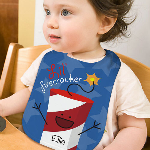 Personalized Lil' Firecracker Baby Bibs