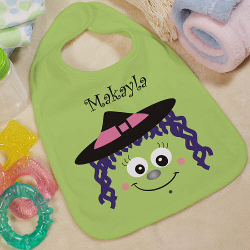 Witch Personalized Halloween Baby Bibs