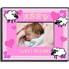 Counting Sheep Personalized New Baby Girl Picture Frames