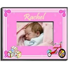 Personalized Blocks New Baby Girl Picture Frames