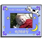 Cow Jumping Over the Moon Personalized New Baby Boy Picture Frames