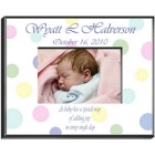 Polka Dots Personalized New Baby Girl Picture Frames