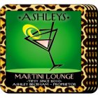 Martini Cosmo Chic Personalized Bar Coasters Set