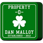 Property O Personalized Irish Drink Coaster Sets