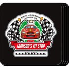 Pit Stop Racing Personalized Bar Coaster Set