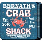 Crab Shack Personalized Coaster Set