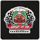 Pit Stop Personalized Racing Puzzle Coaster Set