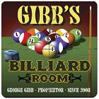 Billiards Personalized Drink Coasters Puzzle Set
