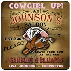 Cowgirl Saloon Personalized Bar Coasters Puzzle Sets