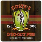 Baseball Dugout Pub Personalized Drink Coasters Puzzle Set