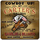 Cowboy Saloon Personalized Bar Coasters Puzzle Sets
