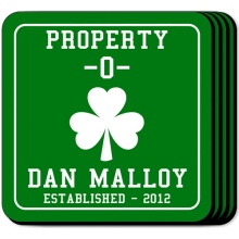 Property O Irish Personalized Beverage Coaster Sets