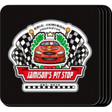Racing Personalized Beverage Coaster Sets