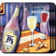 Wine Painting Personalized Coaster Sets