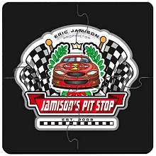 Pit Stop Personalized Racing Puzzle Coaster Sets