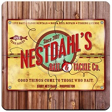 Bait & Tackle Co. Personalized Puzzle Beverage Coaster