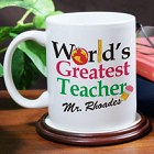 World's Greatest Teacher Personalized Ceramic Coffee Mugs