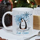 Just Chillin Personalized Penguin Coffee Mugs