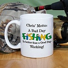 A Bad Day Fishing Personalized Fishing Coffee Mug