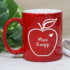 Apple of My Heart Personalized Teacher Coffee Mug