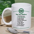 Top Ten Male Golfers Personalized Golfing Coffee Mugs