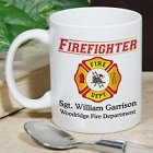 Maltese Shield Personalized Firefighter Coffee Mugs