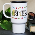 Personalized My Teacher Rules Travel Mugs