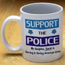 Support the Police Personalized Coffee Mug
