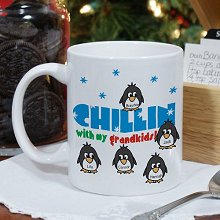 Chillin Penguins Personalized Winter Coffee Mugs
