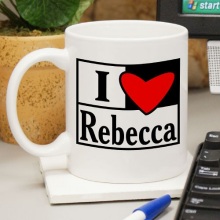 I Heart You Personalized Romantic Coffee Mugs