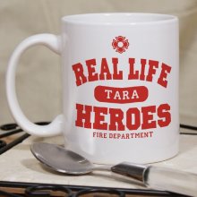 Real Life Heroes Personalized Firefighter Coffee Mugs