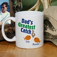 The Greatest Catch Personalized Fishing Coffee Mugs
