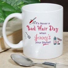 Never A Bad Hair Day Personalized Hair Stylist Coffee Mugs