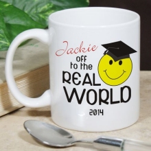 Off To The Real World Personalized Graduation Coffee Mugs