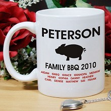 Pig BBQ Personalized Family Reunion Mug