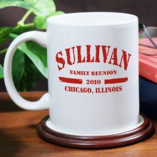 Rubber Stamp Personalized Family Reunion Mug