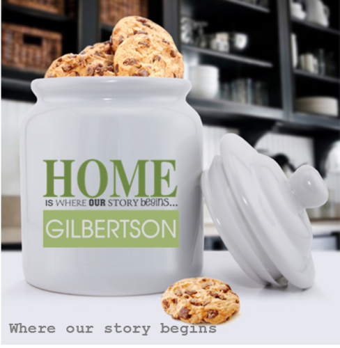 Where Our Story Begins Personalized Ceramic Cookie Jars