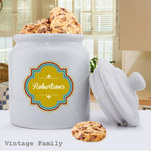 Vintage Family Personalized Ceramic Cookie Jars