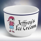 Personalized Baseball Icon Ice Cream Bowls