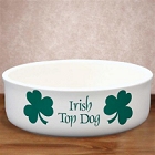 Personalized Jumbo Irish Top Dog Bowls