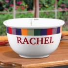 Rainbow Design Personalized Stoneware 1 Quart Bowl