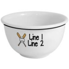 Personalized Baseball Icon 1 Quart Snack Bowls