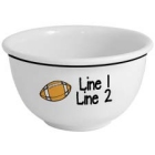 Personalized Football Icon 1 Quart Stoneware Snack Bowl
