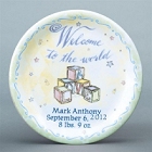 Flavia's Personalized Baby Birth Plates
